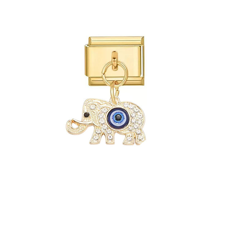 Wholesale Evil Eye Pendants – Alloy with electroplated finish;  DIY jewelry accessories suitable for everyday wear or as gifts