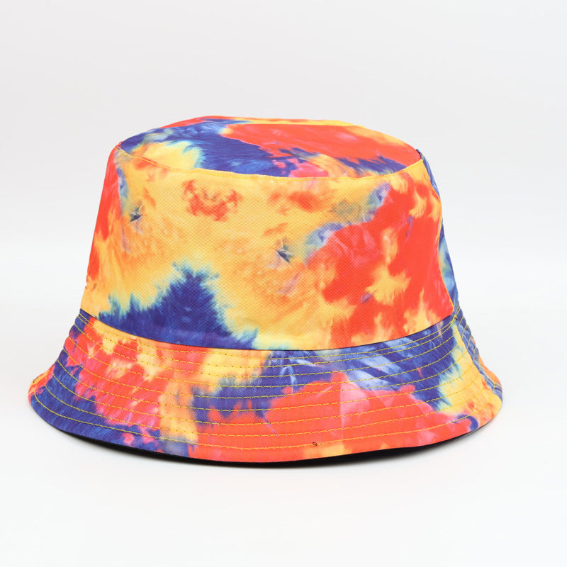 Wholesale  Tie-dyed Double-sided Fisherman Hat Bucket Hat