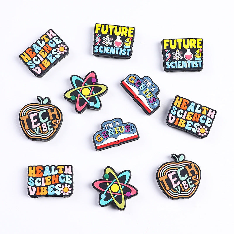 Wholesale 20pcs Silicone Focal Beads DIY Bead Pen Accessories ACC-BDS-RongFa025