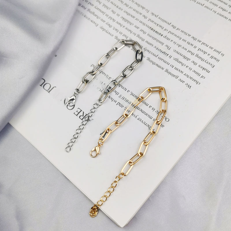 Wholesale  Personality Simple Geometric Metal Paperclip Bracelet