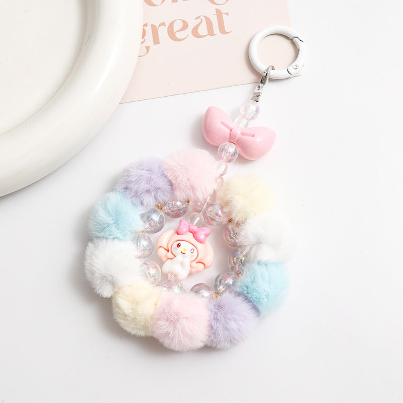 Wholesale Cartoon  Colorful Ins  Handmade Beaded Acrylic  Keychain  ACCVIP