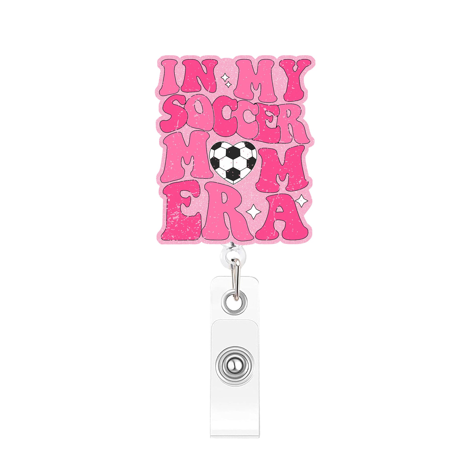 Wholesale 2026 World Cup Football Glitter Acrylic Easy-Pull Badge Holder ID Card Clip Fashion Accessory