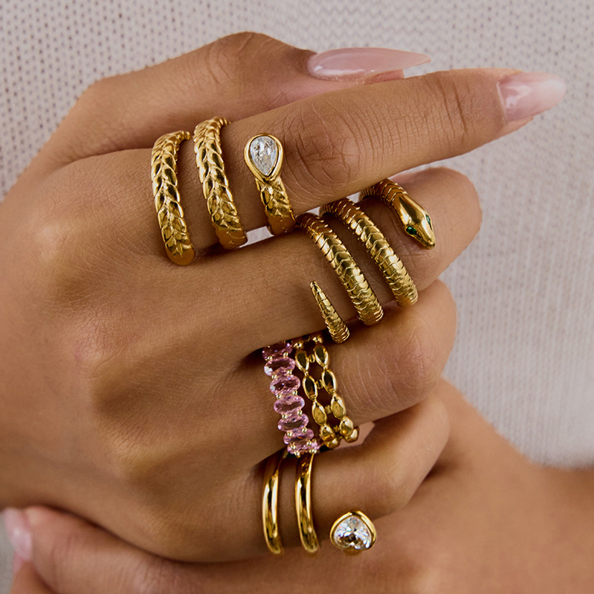 Wholesale Stainless steel  Rings Non-Fading Jewelry Accessible Luxury Jewelry