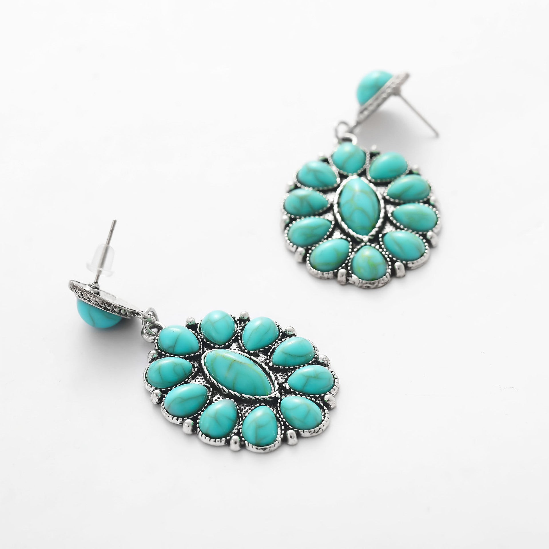 Wholesale Bohemian Turquoise Geometric Earrings