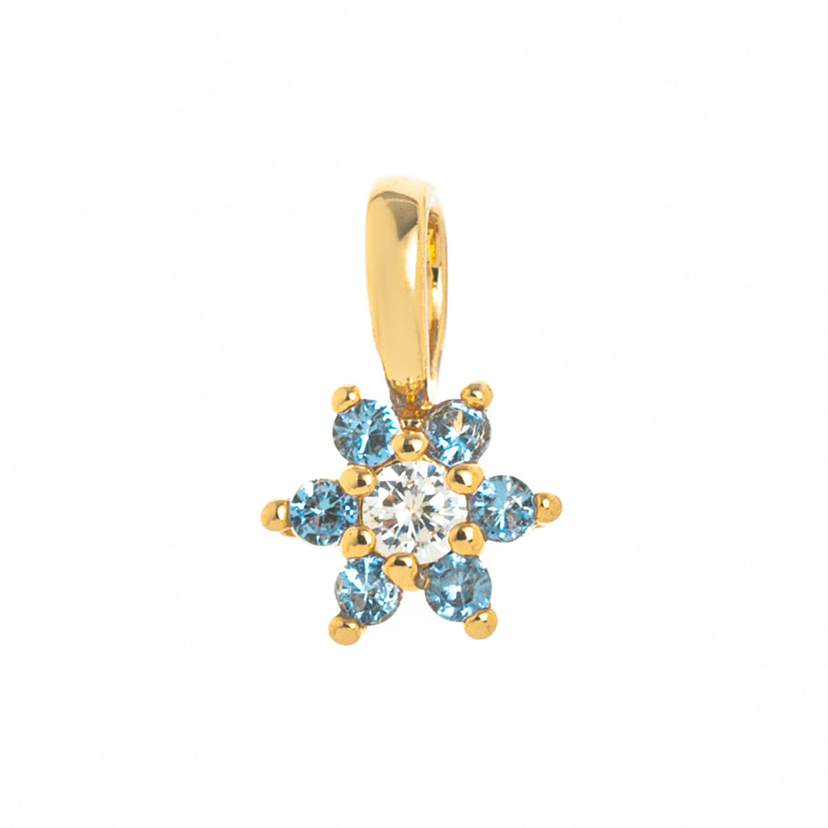 Wholesale Flower-shaped colored zircon pendant