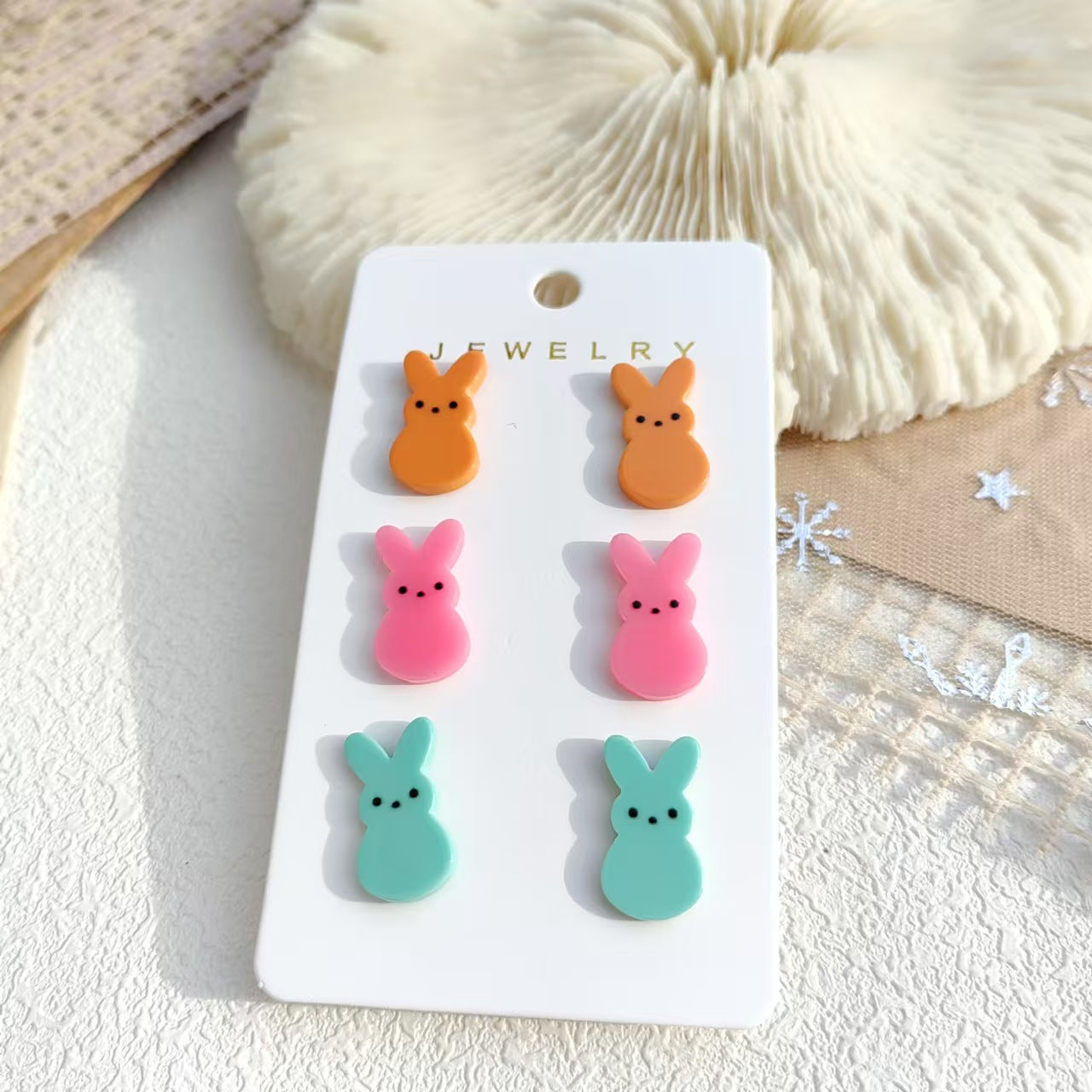 Wholesale  3pcs/set Easter Egg Bunny Radish Earrings