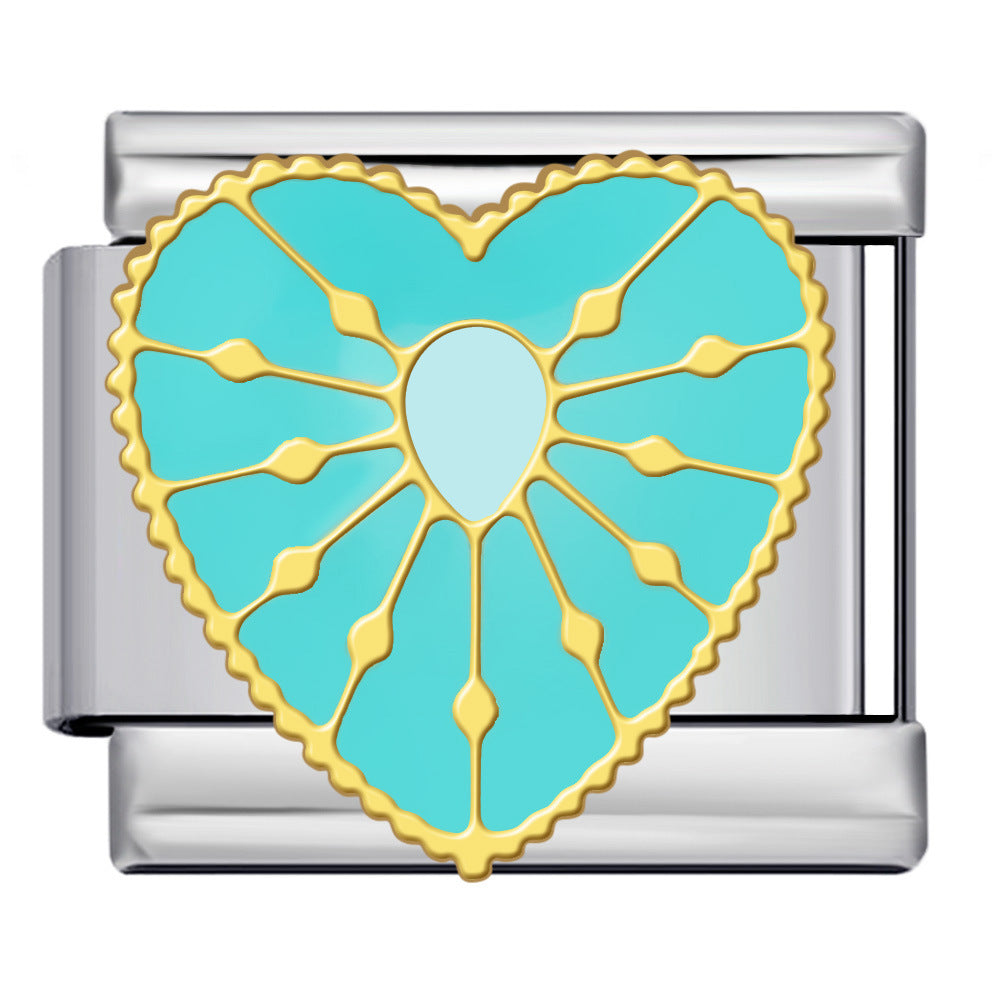 Wholesale  Italian modular medieval style series bracelet titanium steel oil-drip welding DIY Charms