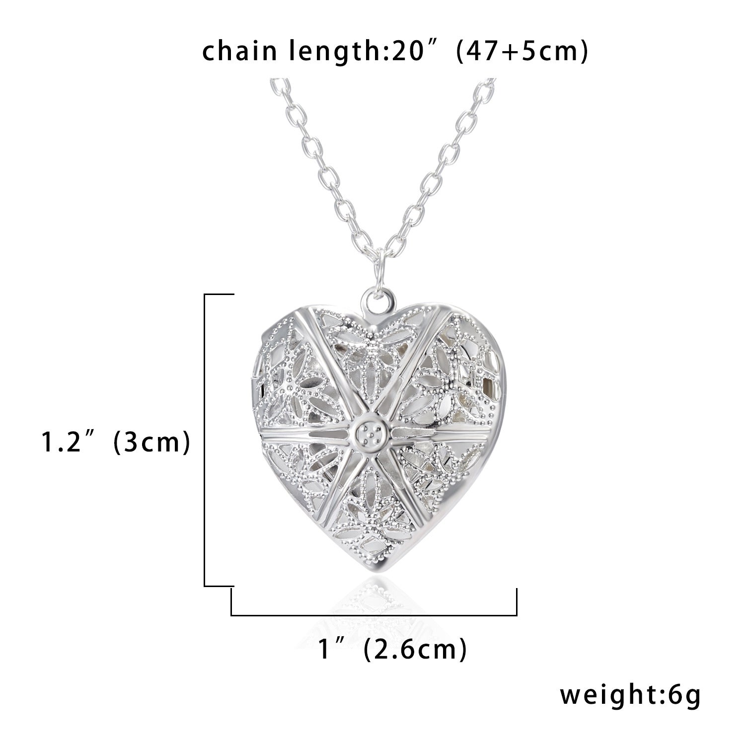 Wholesale heart can be opened photo frame necklace