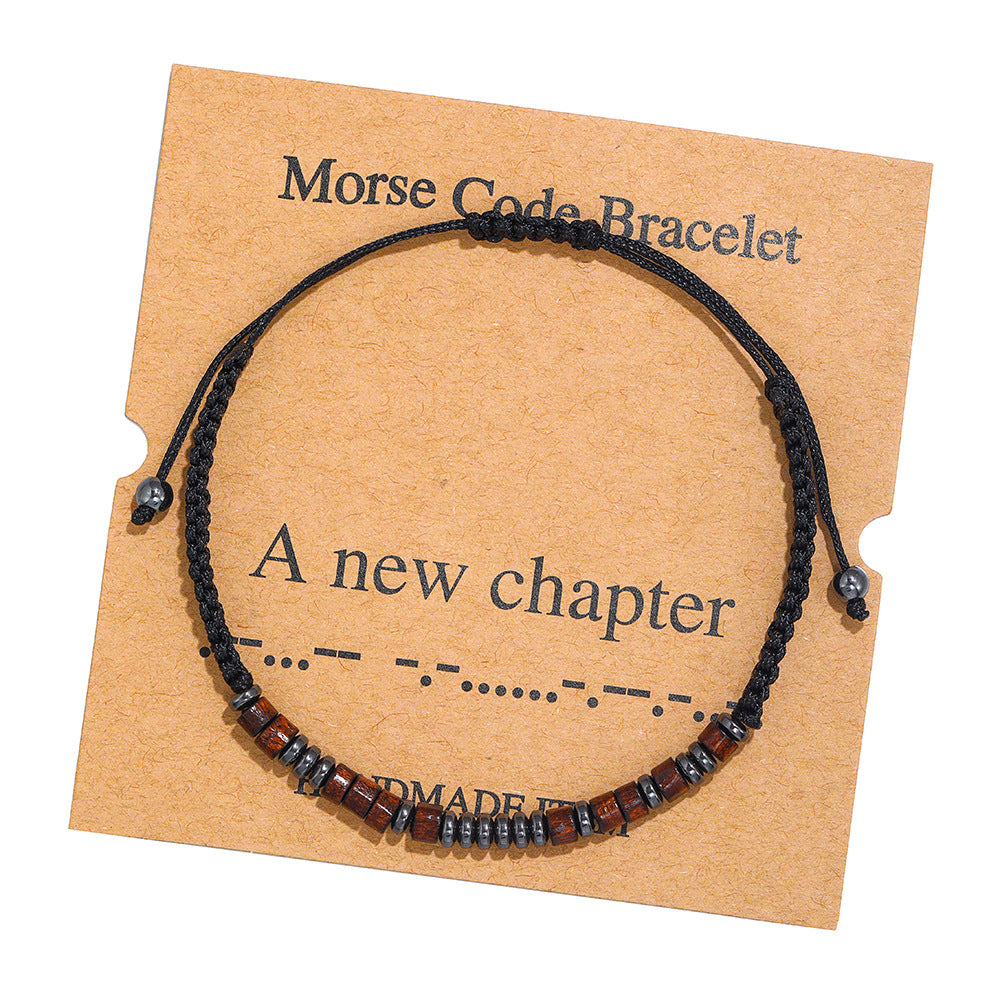 Wholesale Morse Code Letter Number Couple Bracelets