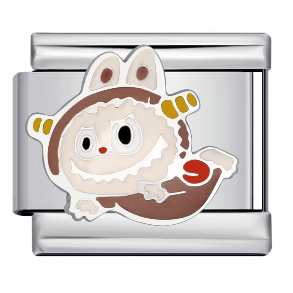 Pulsera de encanto italiano de 5 piezas al por mayor de 9 mm empalme de bricolaje lindo pulsera compuesta de acero inoxidable creativo