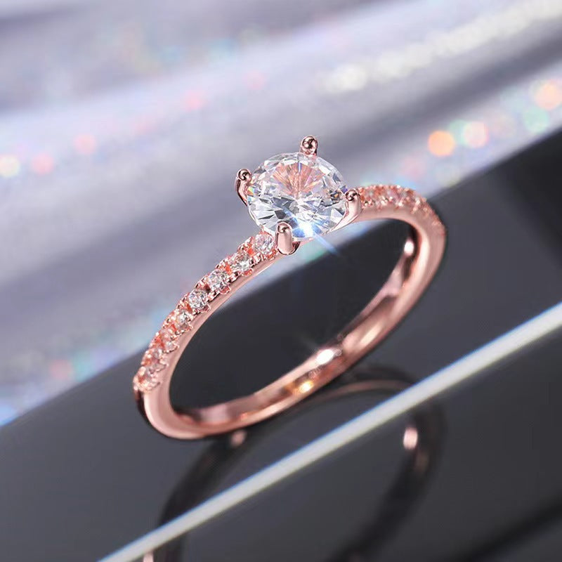 Wholesale  925 silver plating  diamond ring