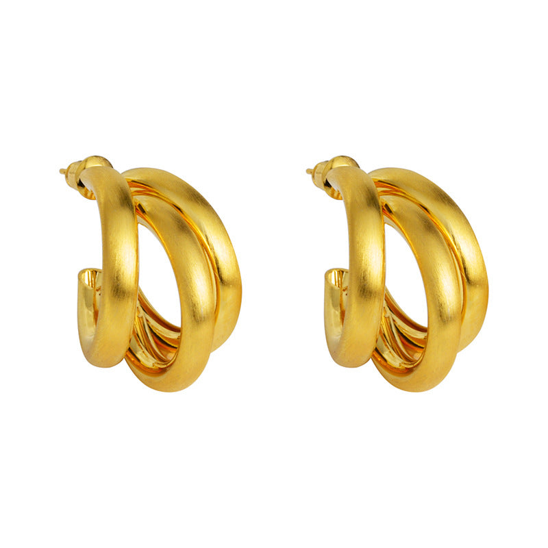 Wholesale irregular personality niche exaggerated design earrings