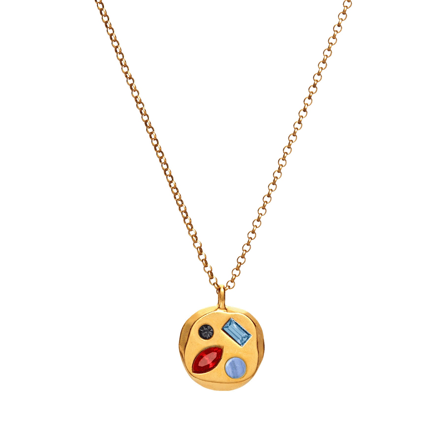 Wholesale Titanium Steel Colorful zircon December birthday stone beautiful  necklace clavicle chain