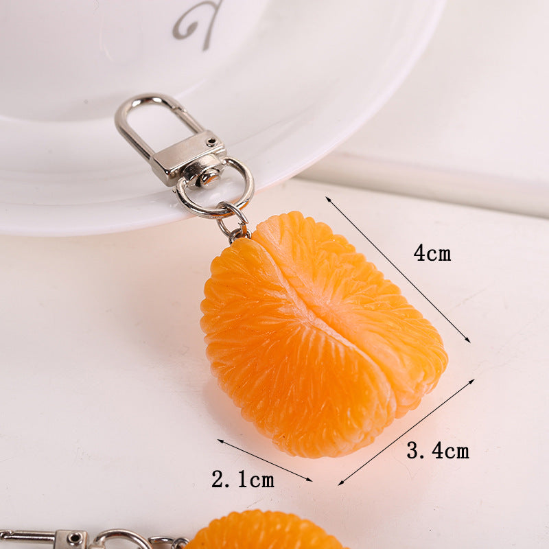 Wholesale Fruit  orange petal keychain