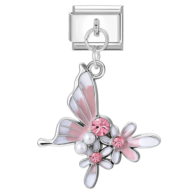 Wholesale Italian Charm Bracelet 9mm DIY Splicing Creative Pendant Stainless Steel Composable Bracelet