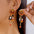 Wholesale Halloween earrings pumpkin ghost pendant irregular design earrings
