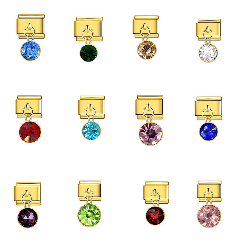 Wholesale Stainless Steel Electroplated Gold Starry Sky Pendant DIY Jewelry Accessory