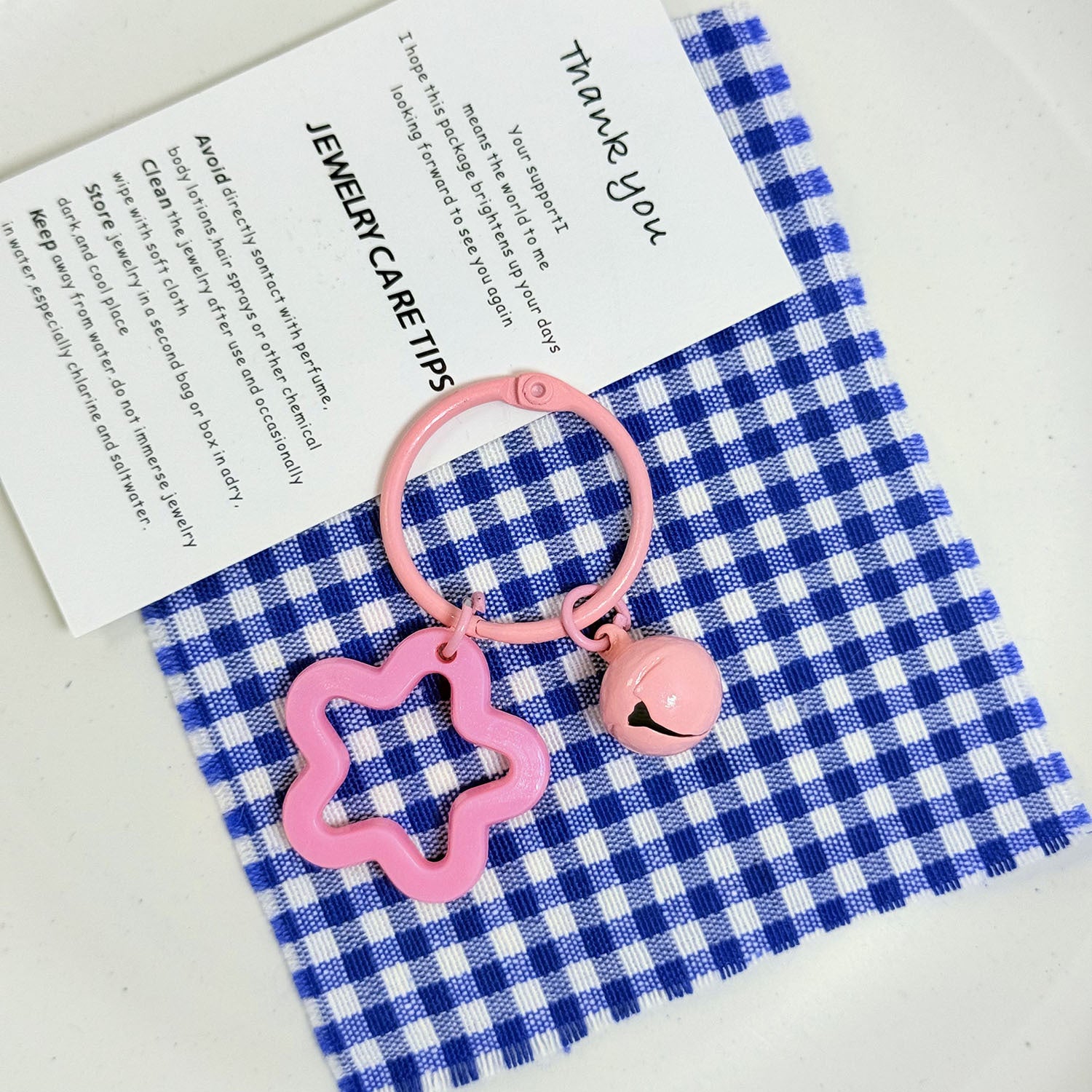 Wholesale Cartoon Star Bell Keychain Cute Pendant Bag Charm Plastic Resin Gift