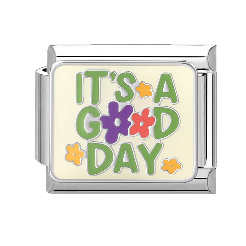 Wholesale Italian Charm Bracelet 9mm DIY Splicing Text Series Stainless Steel Composable Bracelet