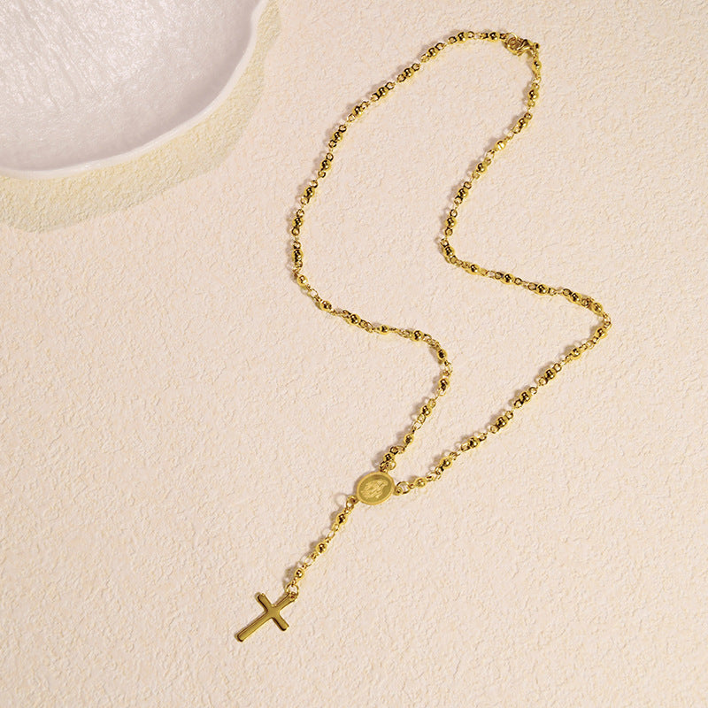 Wholesale  18K gold vacuum plating titanium steel necklace