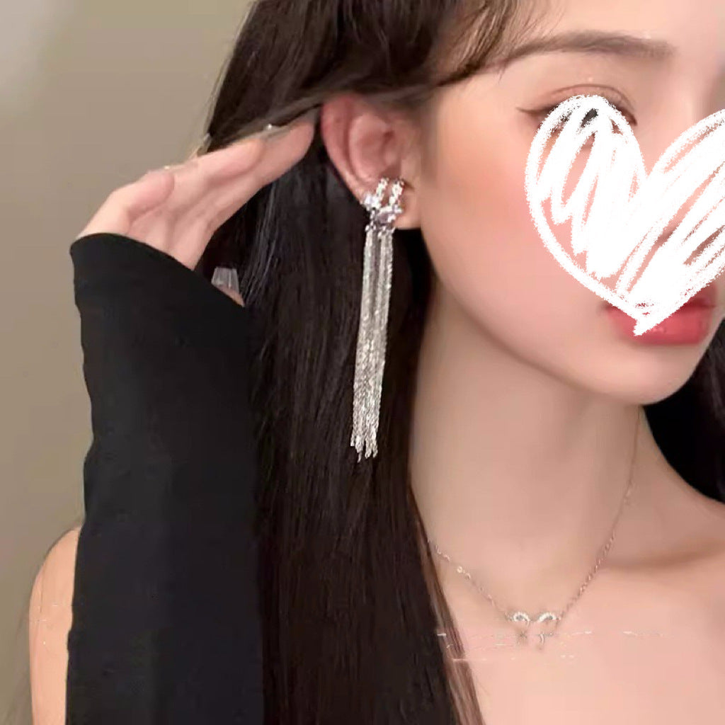Wholesale Alloy Tassel Ear Cuffs Trendy Non Pierced Ear Accessories for Boutique Resale