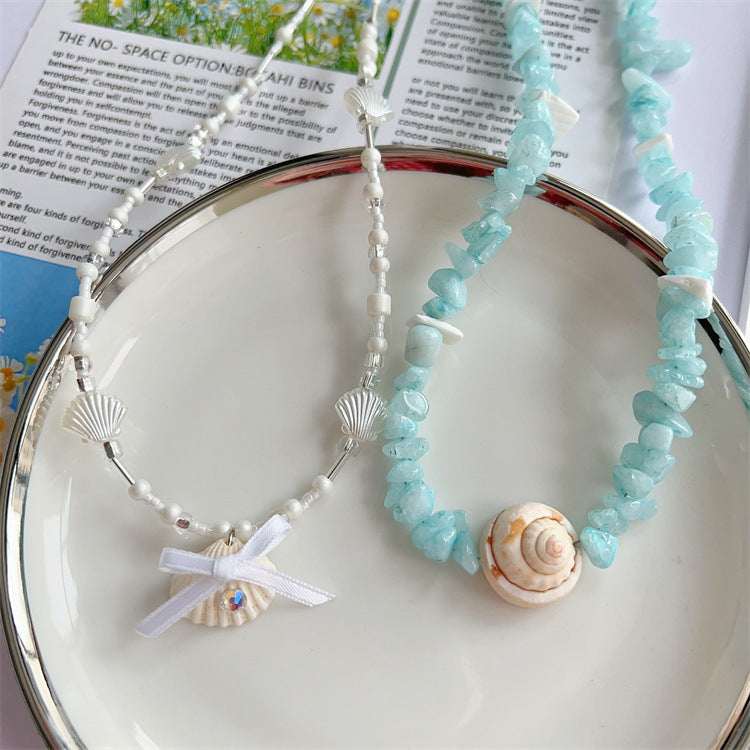 Wholesale  Natural Stone Shell Necklace