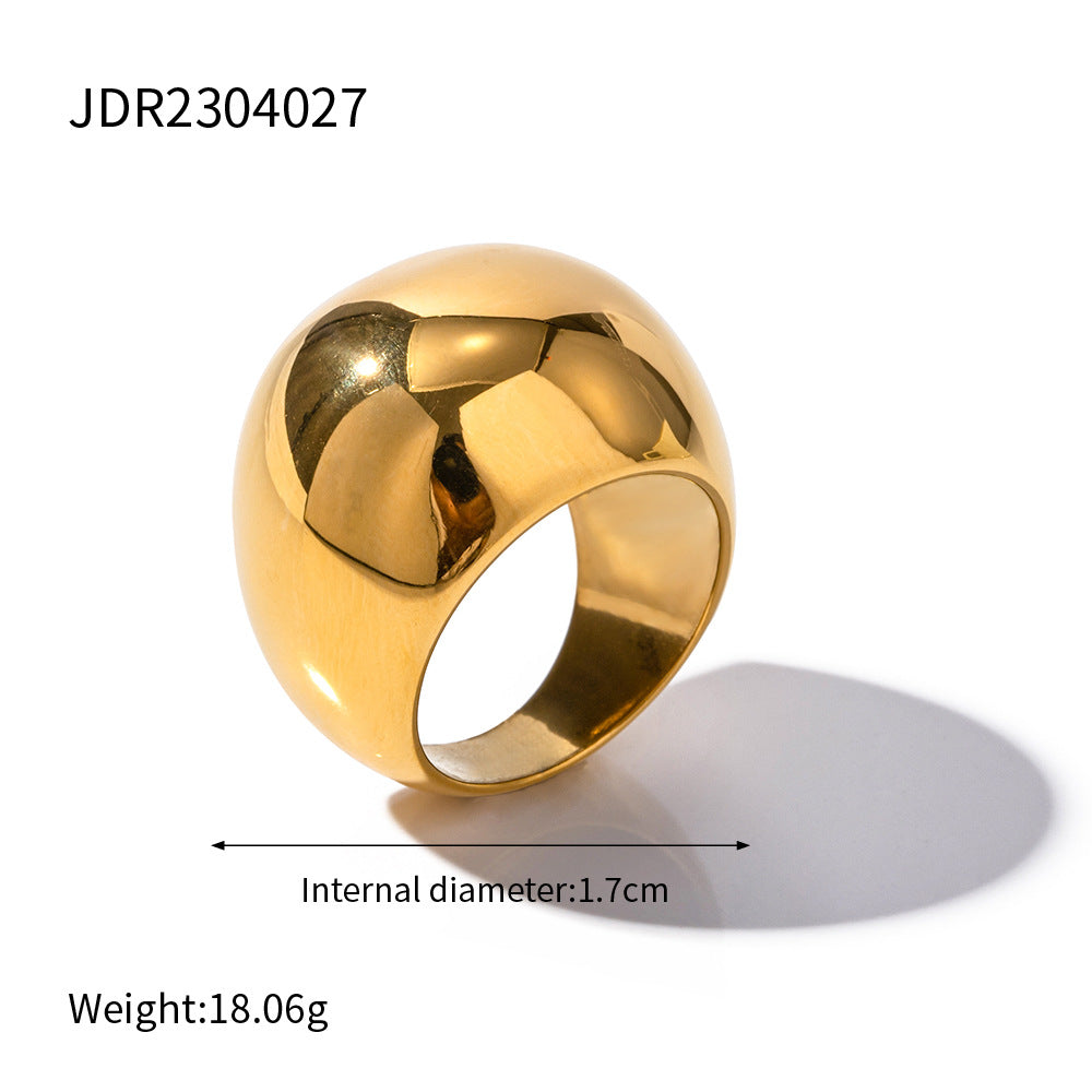 Wholesale 18K Gold Exaggerated Stainless Steel Rings Closed Ring Gold Plated Rings ACC-RS-Jied003