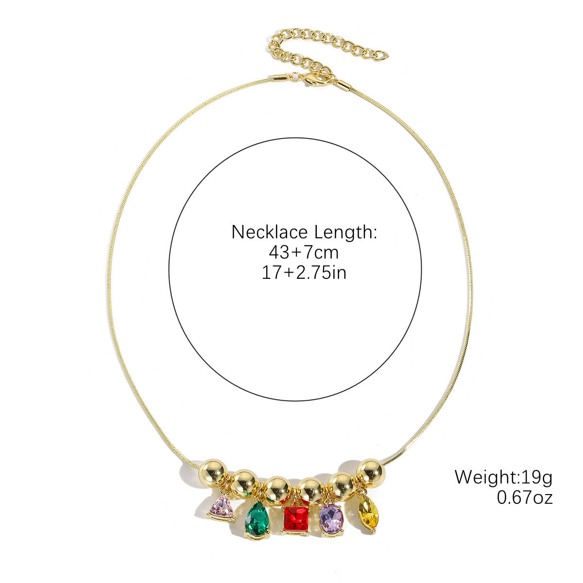 Wholesale Colorful rhinestone pendant multi-pendant necklace