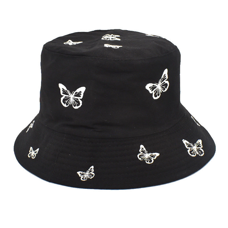 Wholesale Butterfly Embroidery Double-sided Bucket Hat ACC-HT-ShunMa021