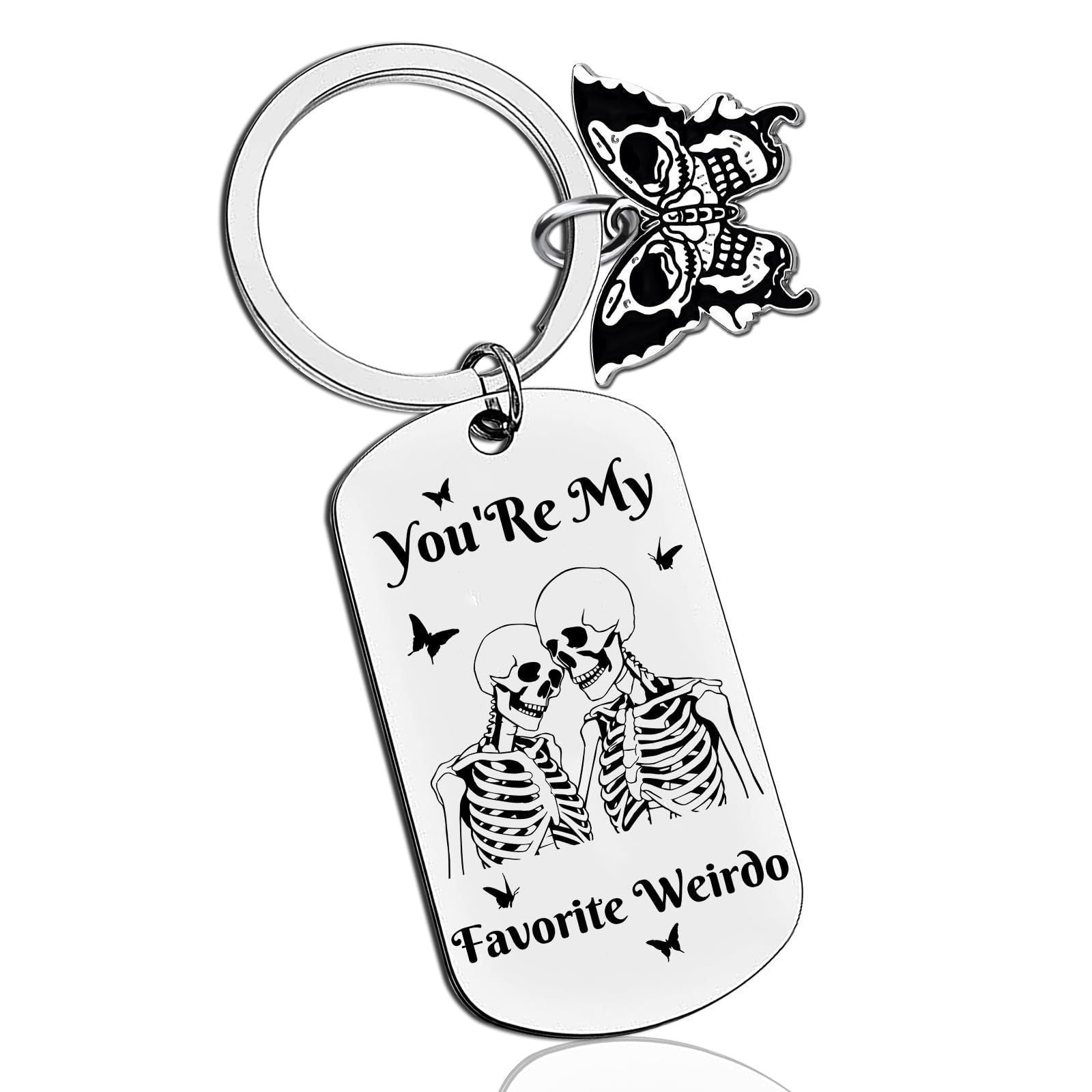 Wholesale Skull Demon Laser Engraved Titanium Steel Keychain Military Tag Style Car Key Accessory Gift
