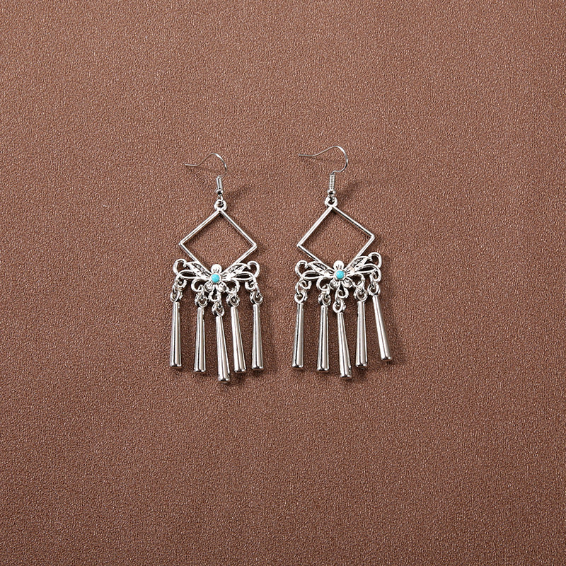 Wholesale Retro Tassel Long Earrings Ethnic Style Earrings ACC-ES-Gumi007