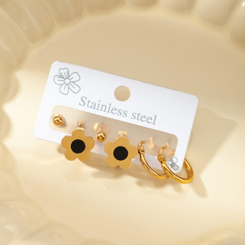 Wholesale Cross Star Flower Earring Set ACC-ES-BangJie007