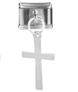 Wholesale 5pcs Italian Charm Bracelet 9mm DIY Splicing Cross Pendant Stainless Steel Composable Bracelet