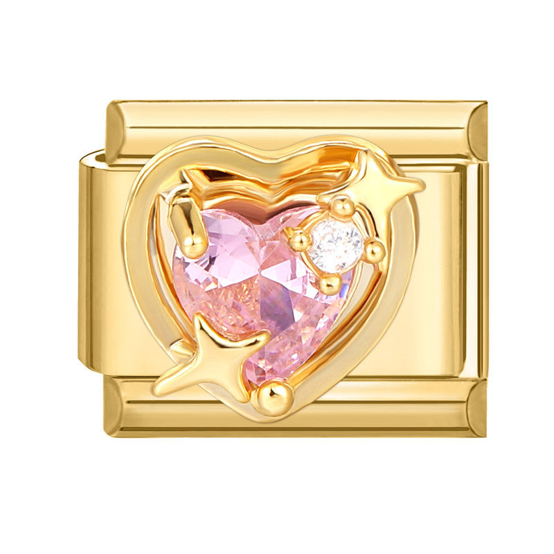 Wholesale Italian Charm Bracelet 9mm DIY Splicing Creative Pattern Stainless Steel Composable Bracelet