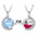 Wholesale  double-sided rotatable crystal pendant necklace mother's day necklace