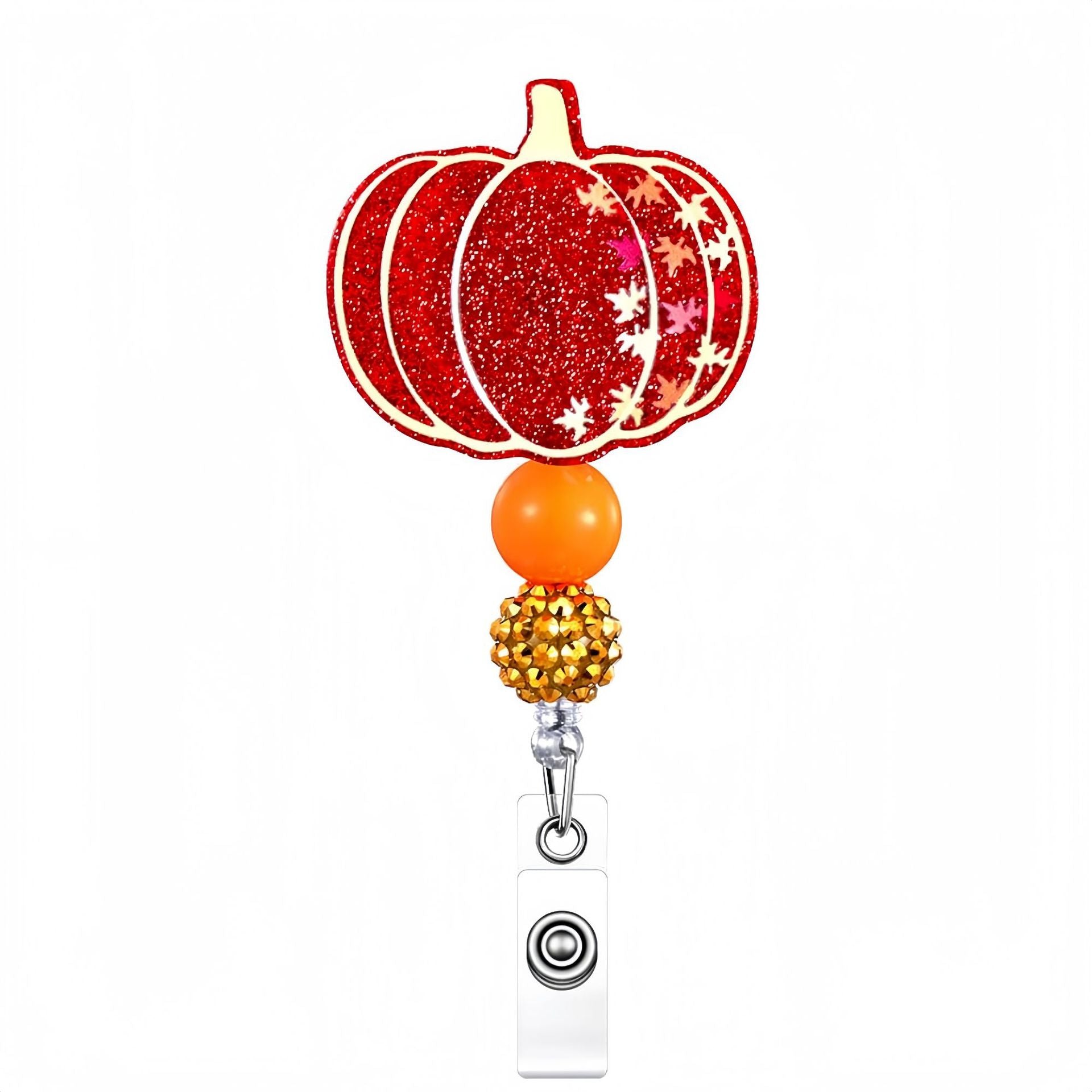 Wholesale 10pcs Acrylic Thanksgiving Badge Reels Keychains