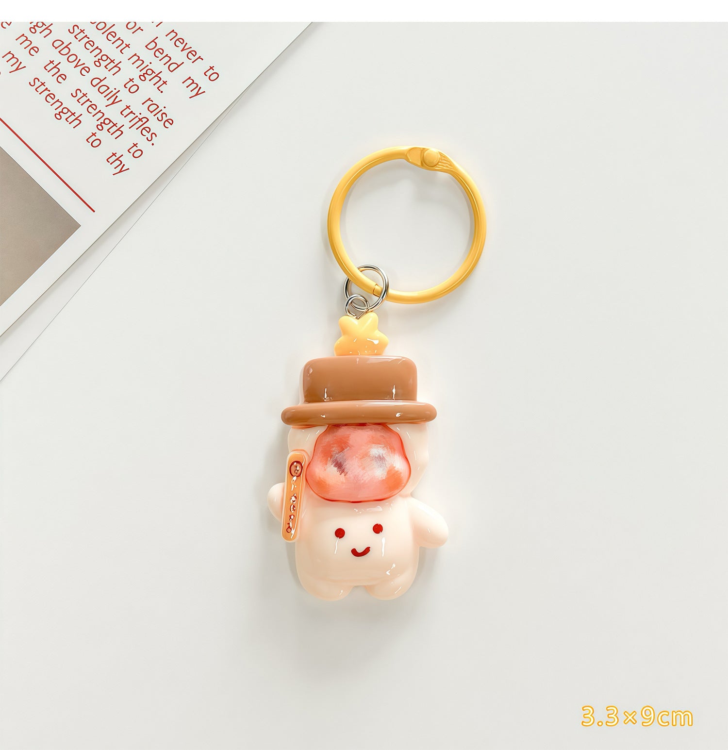 Wholesale Trendy Plastic Resin Star Keychain Bag Charm Gift for Students