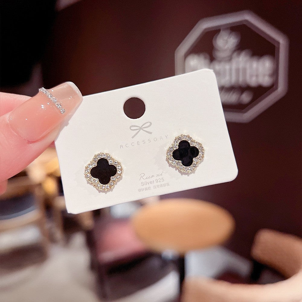 Wholesale S925 Silver Needle Pearl Earrings Diamond Geometric Stud Earrings ACC-ES-Xiyue002