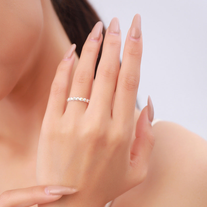 Wholesale  S925 Silver Daisy Flower Ring