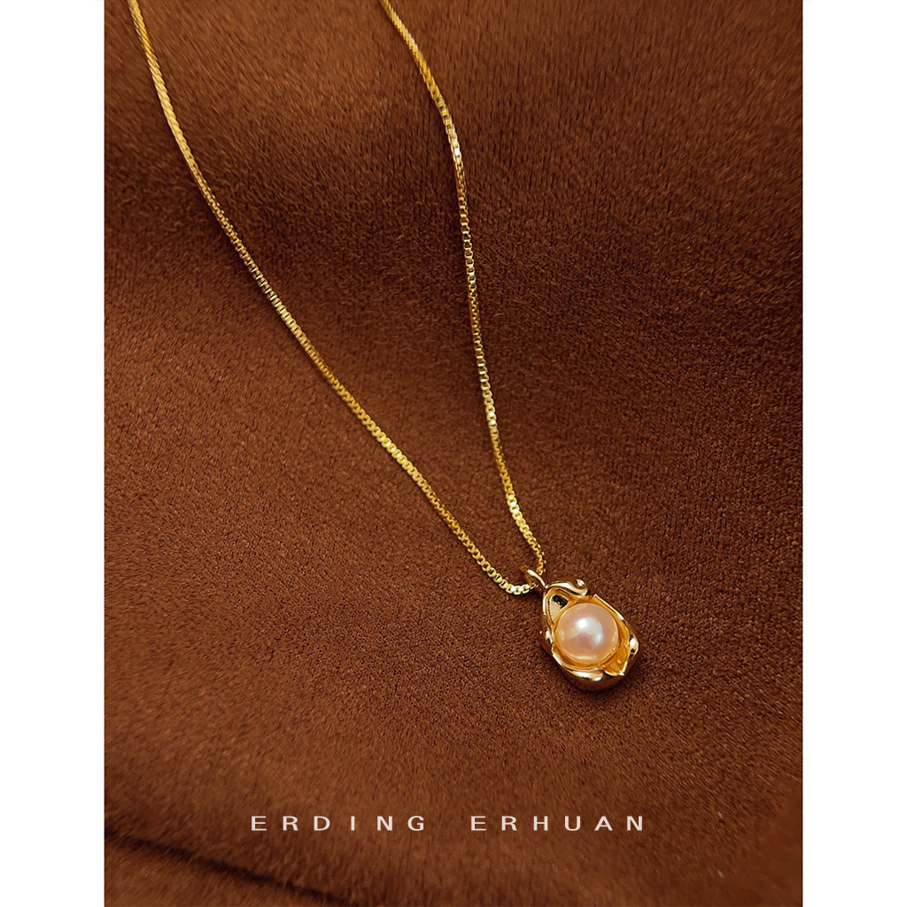 Wholesale Broad Bean Freshwater Pearl Necklace