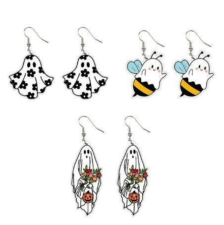 Wholesale Christmas acrylic earrings personality trend travel design earrings