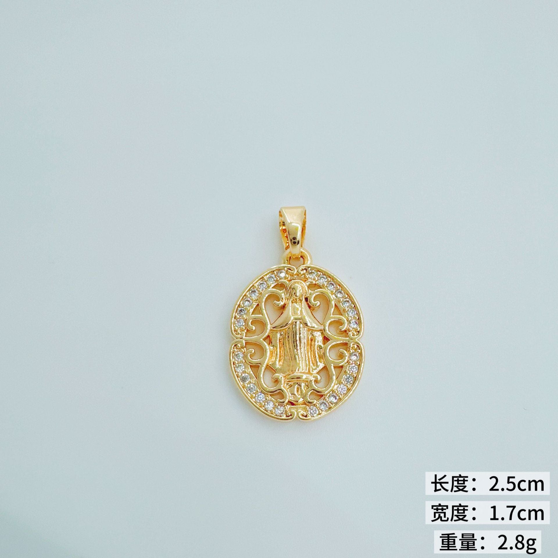 Wholesale Chic Copper Zircon Pendant Necklace Trendy Fashion Accessory Gift