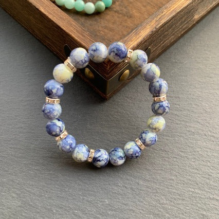 Wholesale Artificial Crystal Van Gogh Starry Night Beaded Bracelet Fashion Jewelry Accessory Gift