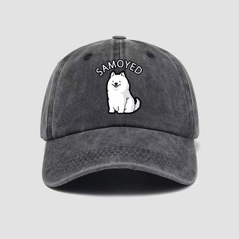 Wholesale puppy Samoyed cartoon baseball cap