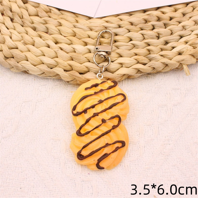 Wholesale Cookies Creative Personality DIY Resin Keychains ACC-KC-YiNian004