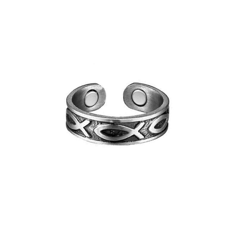 Wholesale  Double Magnet Ring Metal Glossy Creative Jewelry