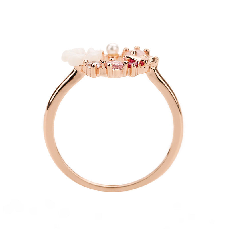 Wholesale  All-match Love Flower Opening Ring
