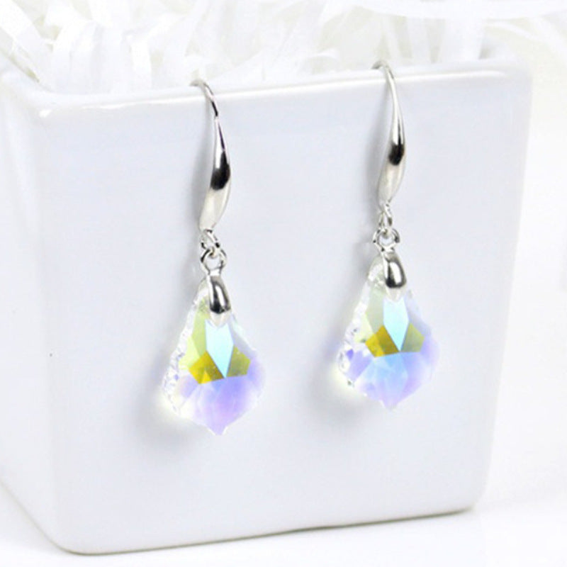 Wholesale Crystal Jewelry Baroque Maple Leaf Earrings ACC-ES-LR002