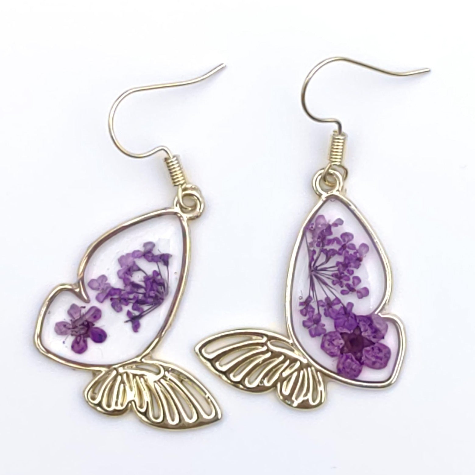 Wholesale Dried Flower Earrings Preserved Butterfly Earrings ACC-ES-Mindin003