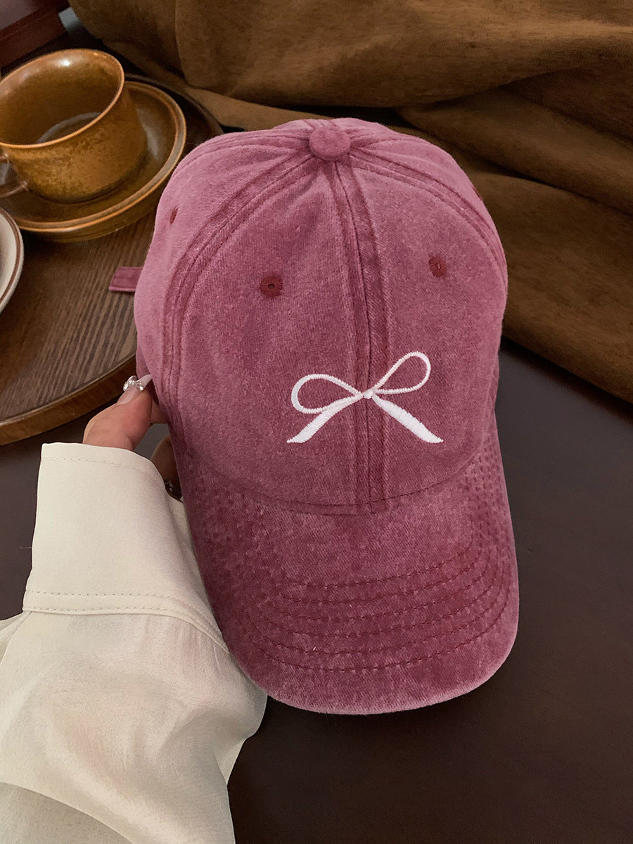 Wholesale Vintage Washed Distressed Bow Embroidered Baseball Cap ACC-HT-Yizhan006